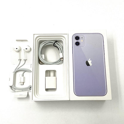 【全額返金保証】【最速発送】Apple iPhone iPhone 11 64GB パープル Softbank 白ロム 動作確認済 76%