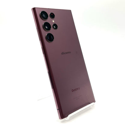 【全額返金保証】【最速発送】SAMSUNG Galaxy S22 Ultra 256GB バーガンディ docomo SC-52C 白ロム 動作確認済