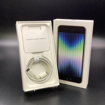 【全額返金保証】【最速発送】Apple iPhone iPhone SE（第3世代） 128GB スターライト docomo 白ロム 動作確認済 80%