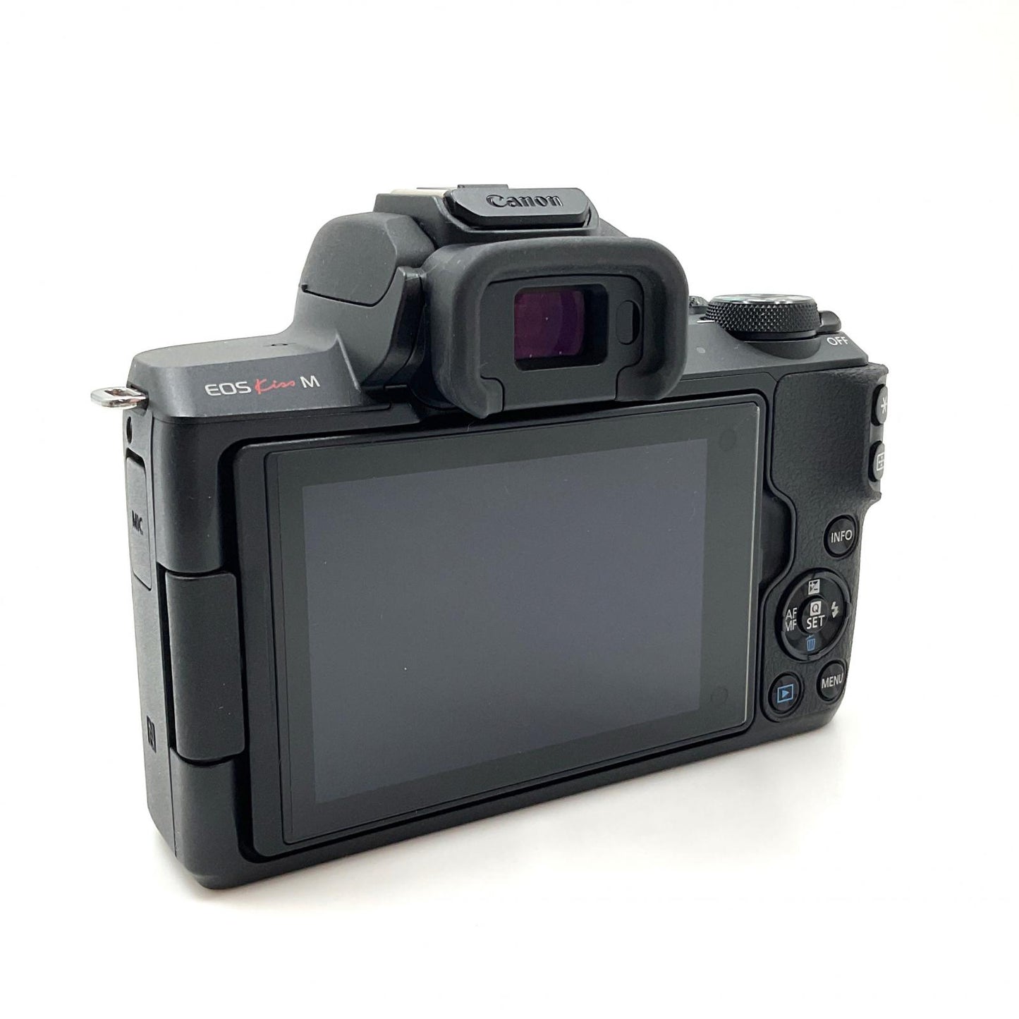 【全額返金保証】【最速発送】Canon デジタル一眼 EOS Kiss M ダブルレンズキット ブラック 美品 動作確認済