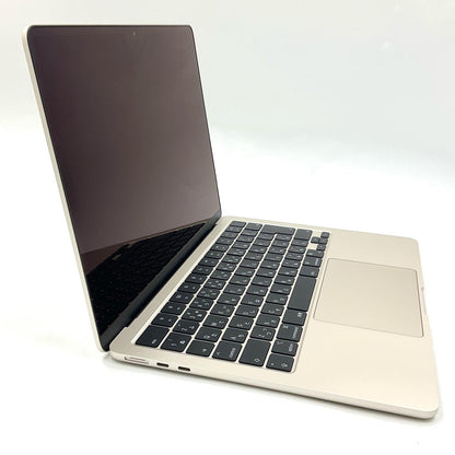 【全額返金保証】【最速発送】Apple MacBook Air 13.6インチ 2024 Apple M3 8GB SSD 256GB スターライト 100% 美品 動作確認済