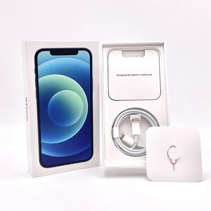 【全額返金保証】【最速発送】Apple iPhone iPhone 12 128GB ブルー docomo 白ロム 動作確認済 81%