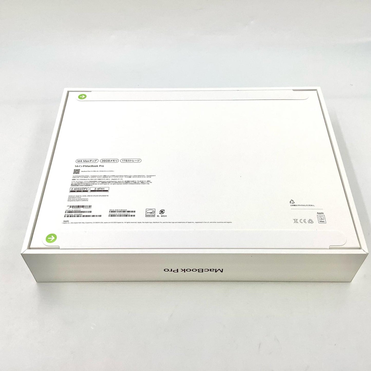 【全額返金保証】【最速発送】Apple MacBook Pro 14.2インチ 2024 M4 Max 14コア 36GB SSD 1TB スペースブラック 新品未開封 即納OK