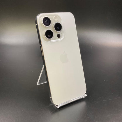 【全額返金保証】【最速発送】Apple iPhone iPhone 15 Pro 128GB ホワイトチタニウム SIMフリー 動作確認済 97%