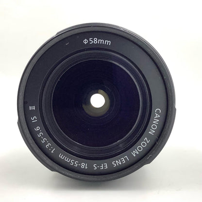 【全額返金保証】【最速発送】Canon EF-S18-55mm F3.5-5.6 IS II　ブラック 動作確認済