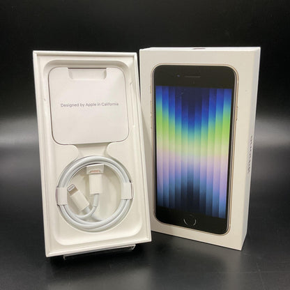 【全額返金保証】【最速発送】Apple iPhone iPhone SE（第3世代） 128GB スターライト Softbank 美品 動作確認済 78%