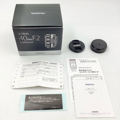 【全額返金保証】【最速発送】コシナ フォクトレンダー ULTRON 40mm F2 SL II S Aspherical [ブラックリム] 美品 動作確認済