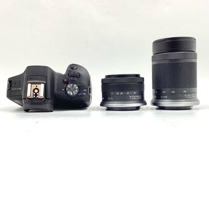 【全額返金保証】【最速発送】Canon デジタル一眼 EOS R100 ダブルズームキット ブラック 超美品 動作確認済