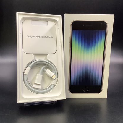 【全額返金保証】【最速発送】Apple iPhone iPhone SE（第3世代） 64GB スターライト SIMフリー 美品 動作確認済 85%