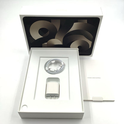 【全額返金保証】【最速発送】Apple iPad Air 10.9インチ 第5世代 256GB スターライト WiFi+Cellular au 動作確認済