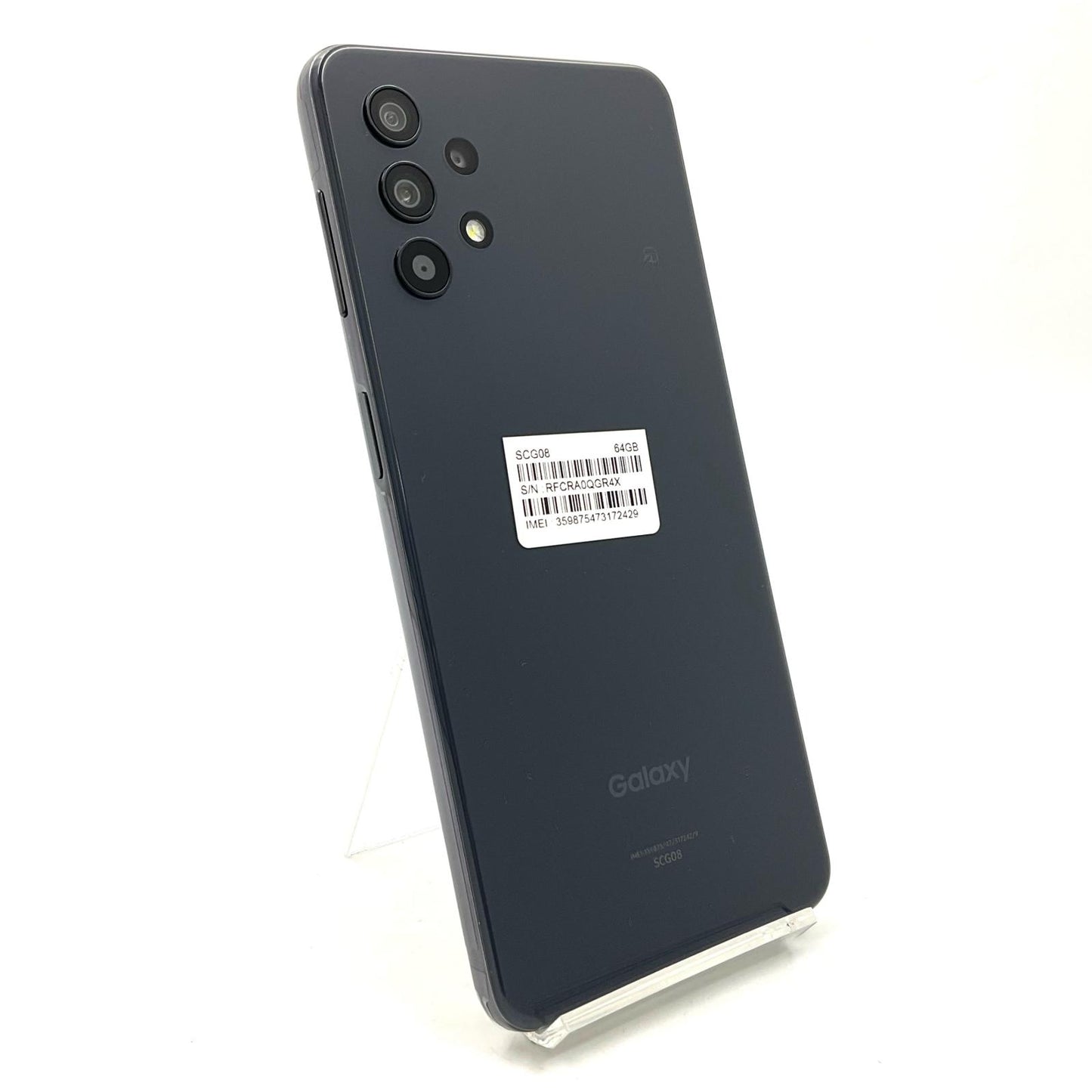 【全額返金保証】【最速発送】SAMSUNG Galaxy A32 5G 64GB Awesome Black au SCG08 白ロム 美品 動作確認済