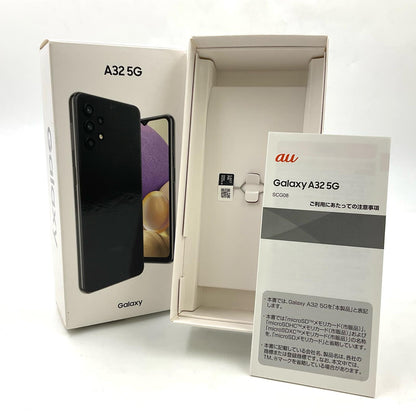 【全額返金保証】【最速発送】SAMSUNG Galaxy A32 5G 64GB Awesome Black au SCG08 白ロム 美品 動作確認済