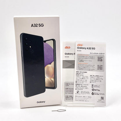 【全額返金保証】【最速発送】SAMSUNG Galaxy A32 5G 64GB Awesome Black au SCG08 白ロム 美品 動作確認済