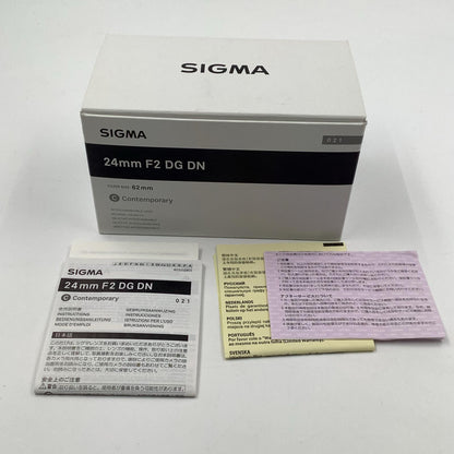 【全額返金保証】【最速発送】SIGMA 24mm F2 DG DN [ソニーE用] 超美品 動作確認済