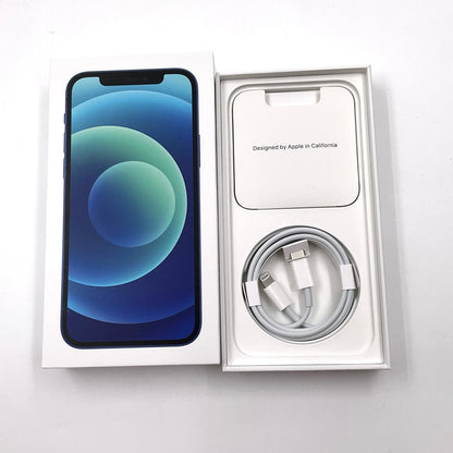 【全額返金保証】【最速発送】Apple iPhone iPhone 12 64GB ブルー au 白ロム 動作確認済 83%