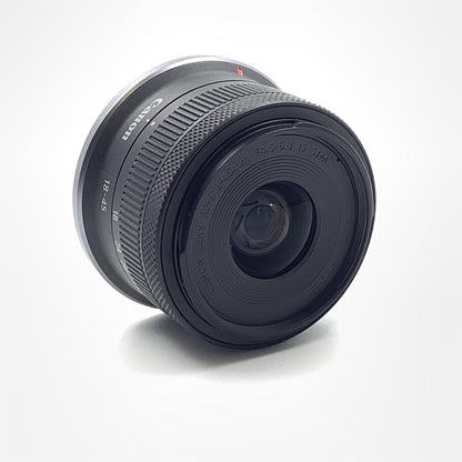 【全額返金保証】【最速発送】Canon RF-S18-45mm F4.5-6.3 IS STM ブラック 美品 動作確認済