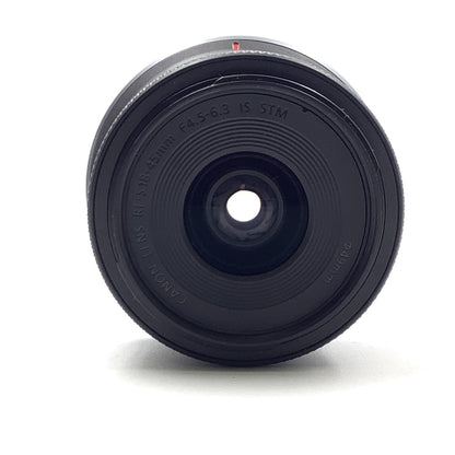 【全額返金保証】【最速発送】Canon RF-S18-45mm F4.5-6.3 IS STM ブラック 美品 動作確認済