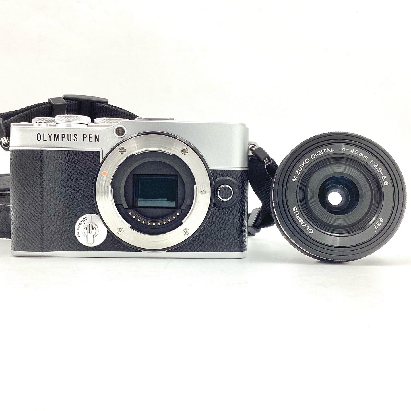 【全額返金保証】【最速発送】OLYMPUS デジタル一眼 PEN E-P7 14-42mm EZレンズキット シルバー 動作確認済