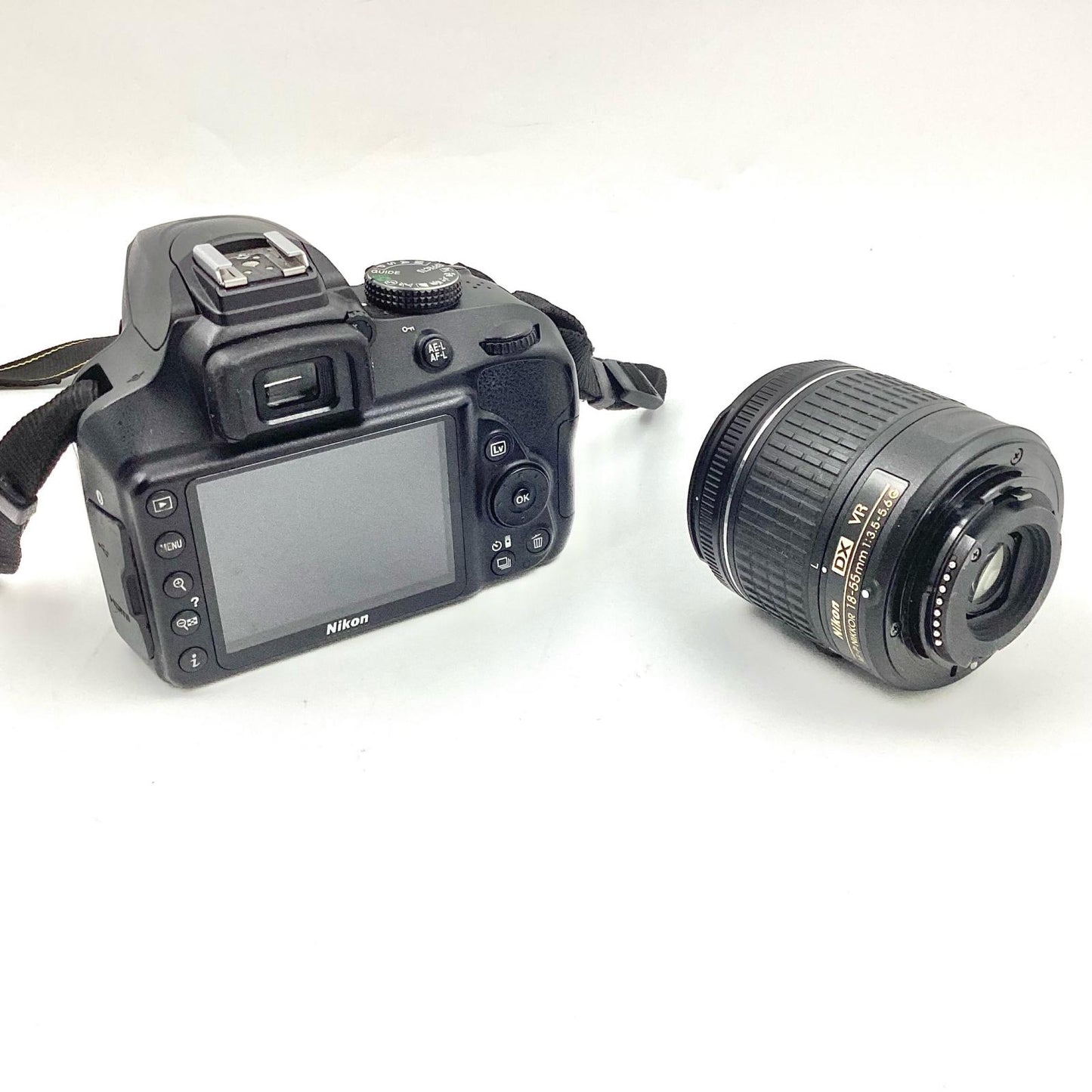 【全額返金保証】【最速発送】Nikon デジタル一眼 D3400 18-55 VR レンズキット ブラック 動作確認済