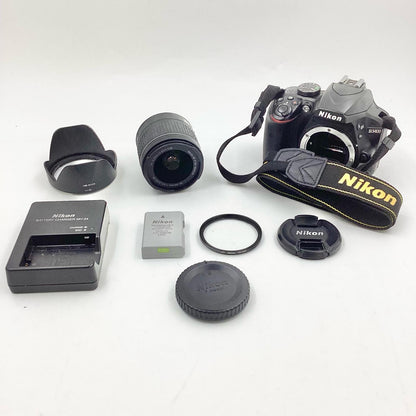 【全額返金保証】【最速発送】Nikon デジタル一眼 D3400 18-55 VR レンズキット ブラック 動作確認済
