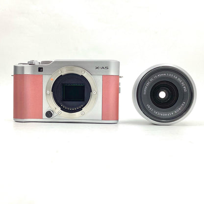 【全額返金保証】【最速発送】FUJIFILM デジタル一眼 X-A5 レンズキット ピンク 美品 動作確認済