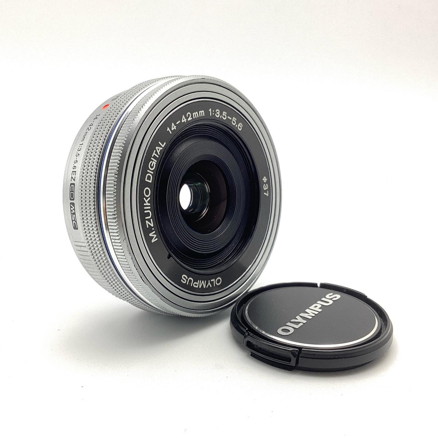 【全額返金保証】【最速発送】OLYMPUS M.ZUIKO DIGITAL ED 14-42mm F3.5-5.6 EZ [シルバー] 動作確認済