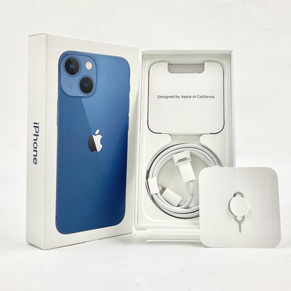 【全額返金保証】【最速発送】Apple iPhone iPhone 13 mini 128GB ブルー docomo 白ロム 動作確認済 85%