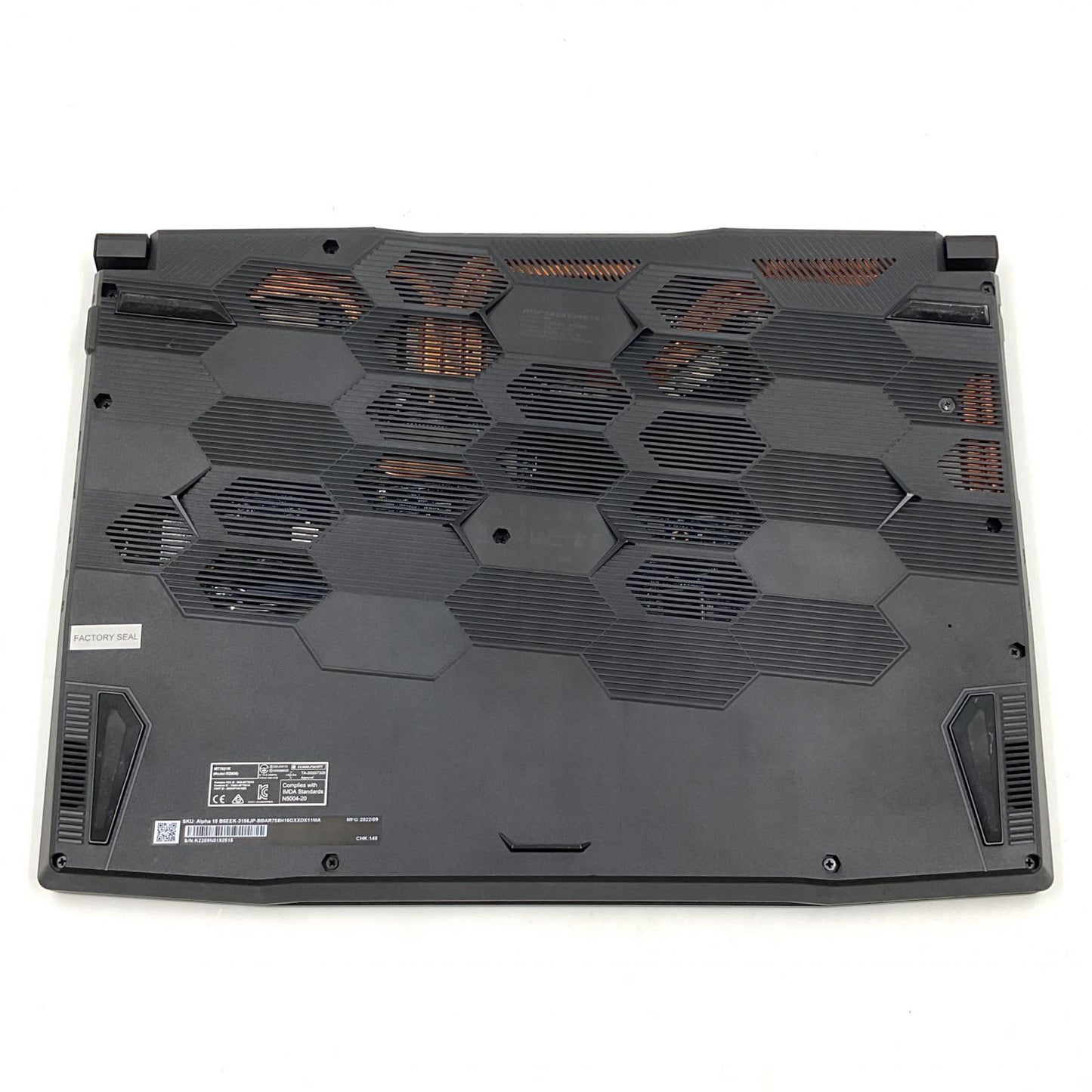 【最速発送】MSI Alpha 15 B5EEK Ryzen 7 5800H 16GB M.2 SSD 512GB AMD Radeon RX 6600M 65.9%【難有】