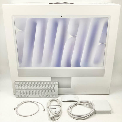 【全額返金保証】【最速発送】Apple iMac 24インチ Apple M3 8GB SSD 256GB シルバー 美品 動作確認済