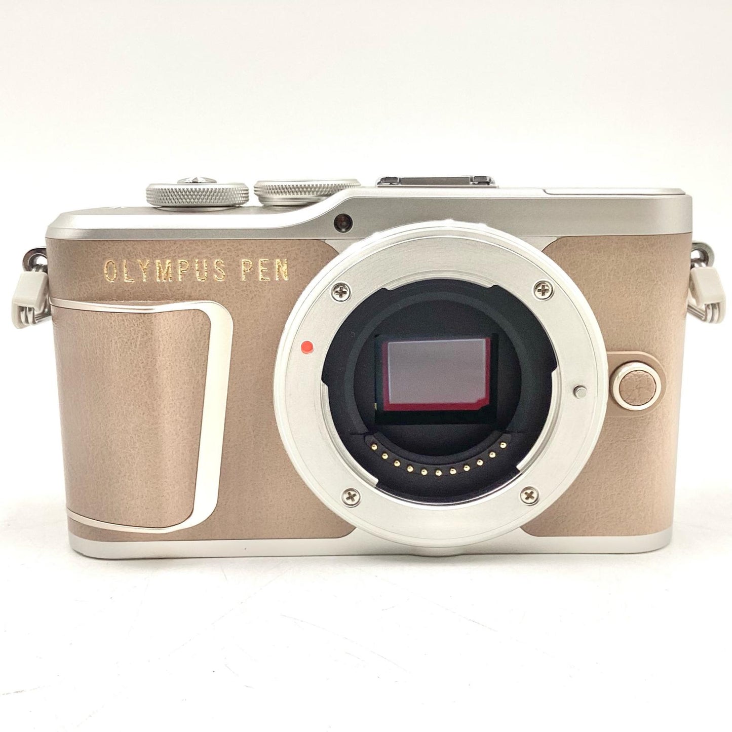 【全額返金保証】【最速発送】OLYMPUS デジタル一眼 PEN E-PL10 ボディ ブラウン 美品 動作確認済