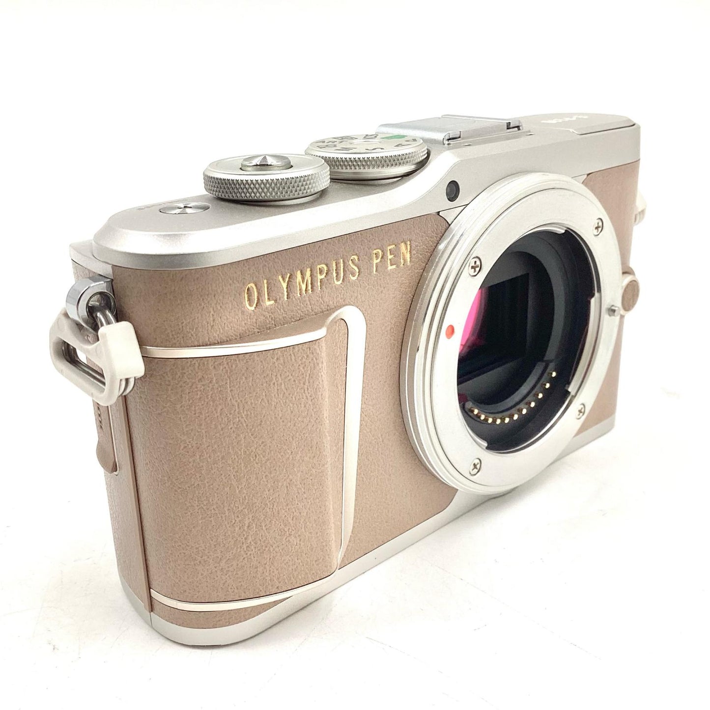 【全額返金保証】【最速発送】OLYMPUS デジタル一眼 PEN E-PL10 ボディ ブラウン 美品 動作確認済
