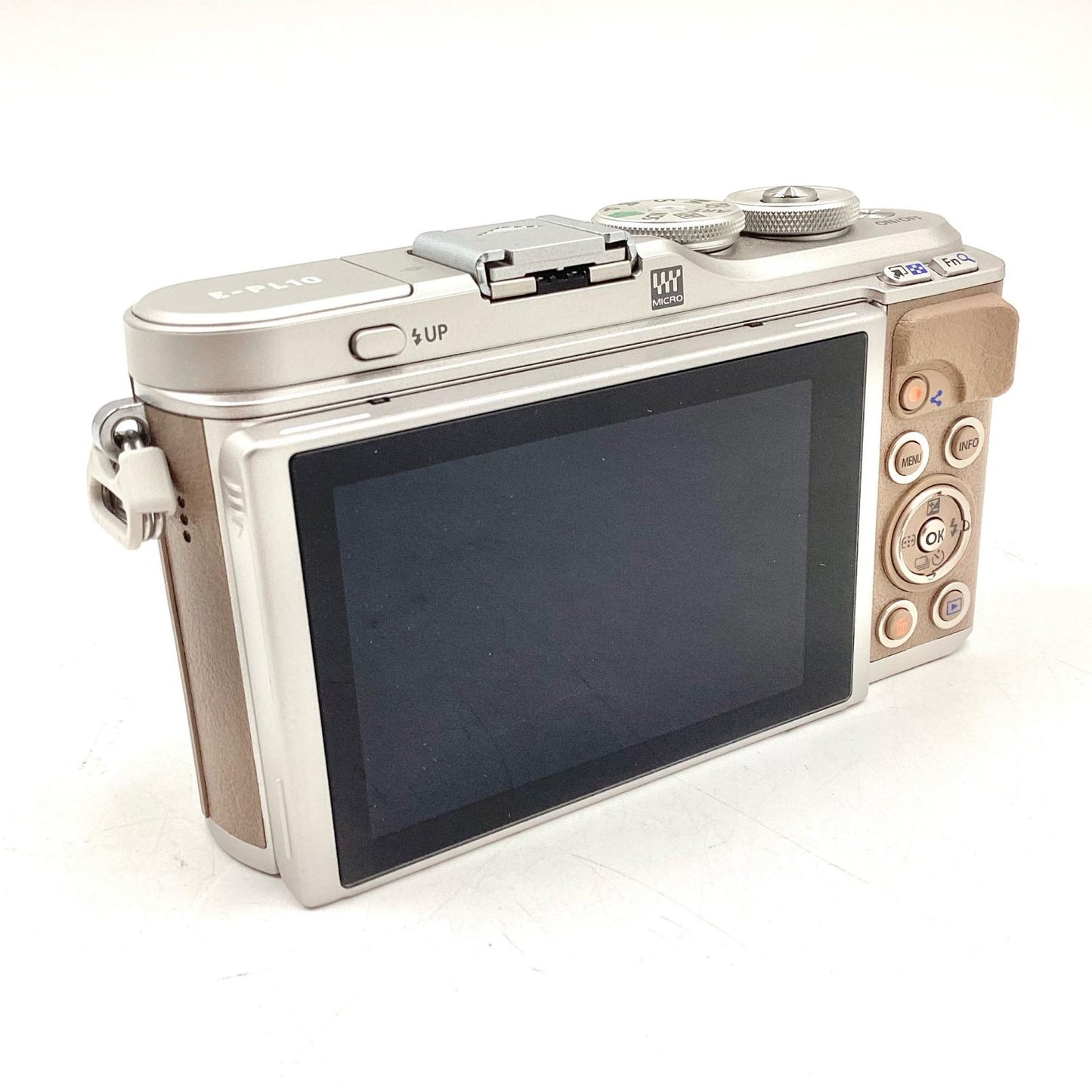 【全額返金保証】【最速発送】OLYMPUS デジタル一眼 PEN E-PL10 ボディ ブラウン 美品 動作確認済