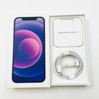 【全額返金保証】【最速発送】Apple iPhone iPhone 12 64GB パープル Softbank 白ロム 動作確認済 84%