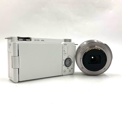 【全額返金保証】【最速発送】Sony デジタル一眼 VLOGCAM ZV-E10L パワーズームレンズキット ホワイト 超美品 動作確認済
