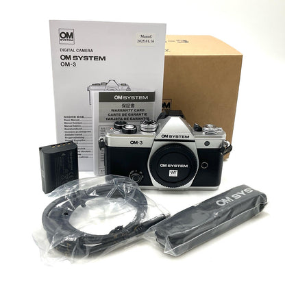 【全額返金保証】【最速発送】OM SYSTEM デジタル一眼 OM-3 ボディ シルバー 美品 動作確認済