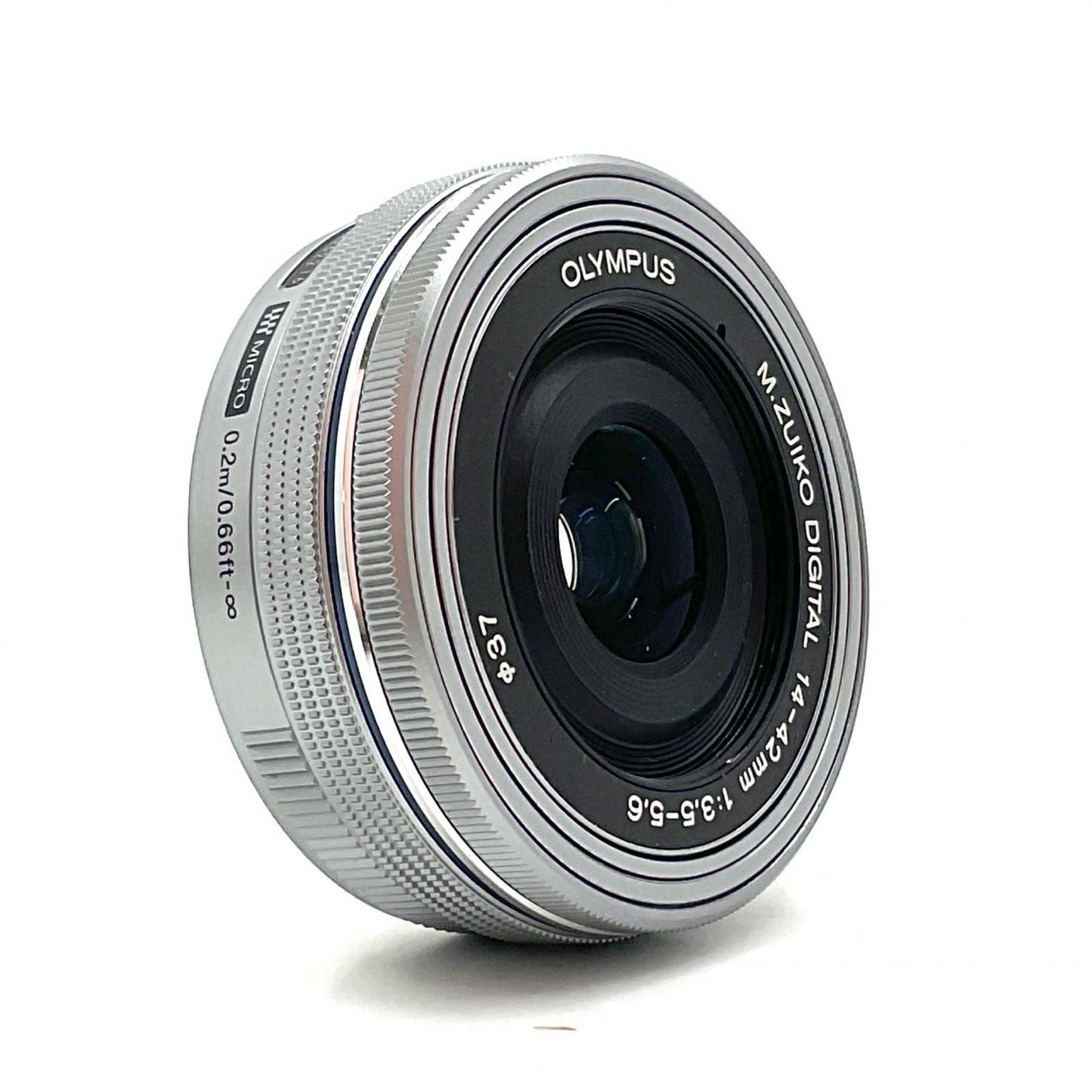 【全額返金保証】【最速発送】OLYMPUS M.ZUIKO DIGITAL ED 14-42mm F3.5-5.6 EZ [シルバー] 美品 動作確認済