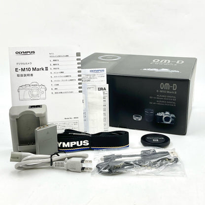 【全額返金保証】【最速発送】OLYMPUS デジタル一眼 OM-D E-M10 Mark III ボディ [シルバー] 美品 動作確認済
