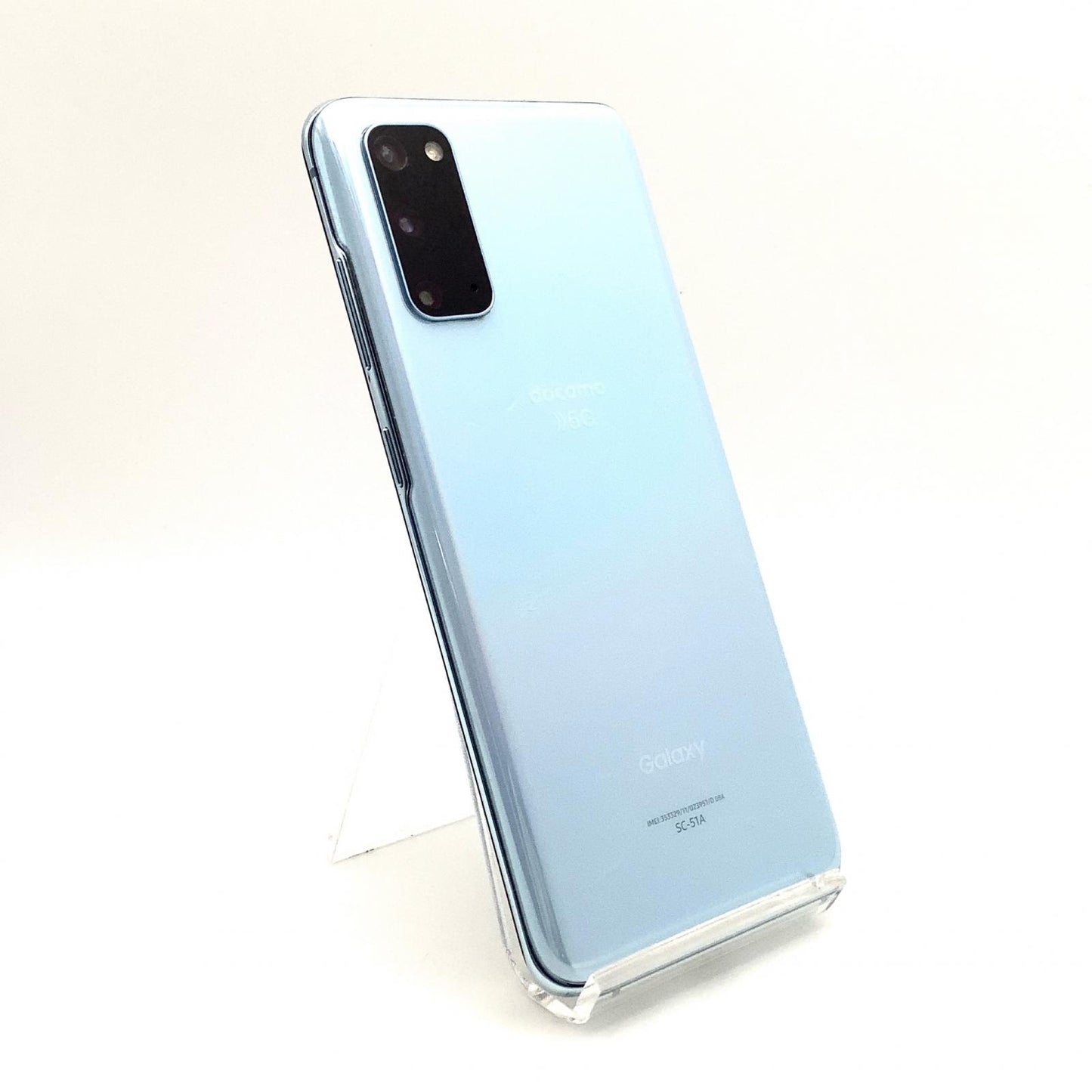 【全額返金保証】【最速発送】SAMSUNG Galaxy S20 5G 128GB クラウドブルー docomo SC-51A 白ロム 動作確認済