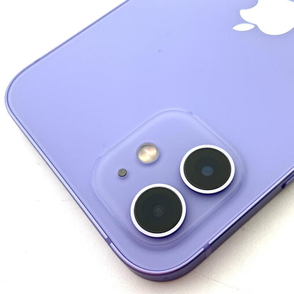 【全額返金保証】【最速発送】Apple iPhone iPhone 12 64GB パープル au 白ロム 動作確認済 80%