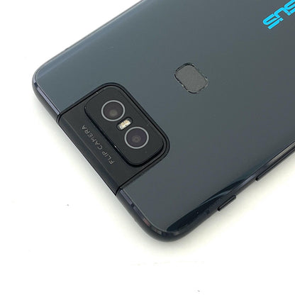 【全額返金保証】【最速発送】ASUS Zenfone 6 256GB ミッドナイトブラック SIMフリー ASUS_I01WD 動作確認済