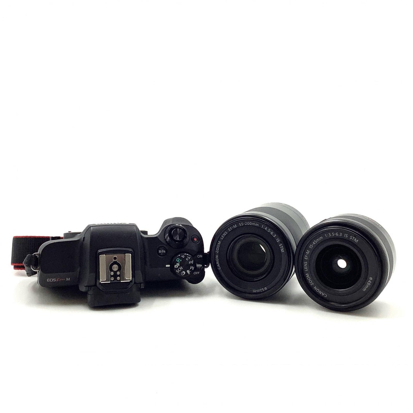 【全額返金保証】【最速発送】Canon デジタル一眼 EOS Kiss M ダブルズームキット ブラック 動作確認済
