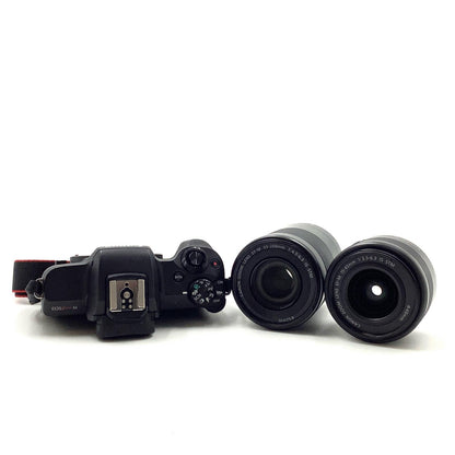 【全額返金保証】【最速発送】Canon デジタル一眼 EOS Kiss M ダブルズームキット ブラック 動作確認済