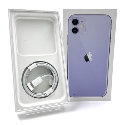 【全額返金保証】【最速発送】Apple iPhone iPhone 11 64GB パープル Softbank 白ロム 動作確認済 84%