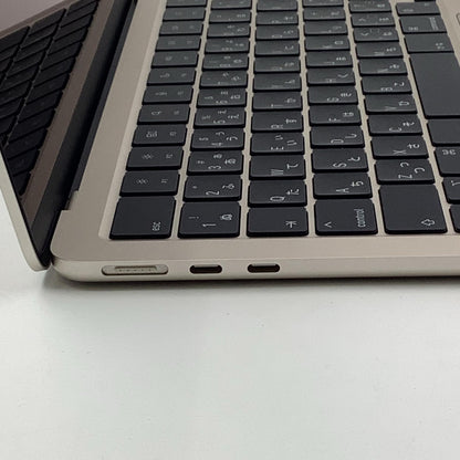 【全額返金保証】【最速発送】Apple MacBook Air 13.6インチ 2022 Apple M2 8GB SSD 256GB スターライト 100% 超美品 動作確認済