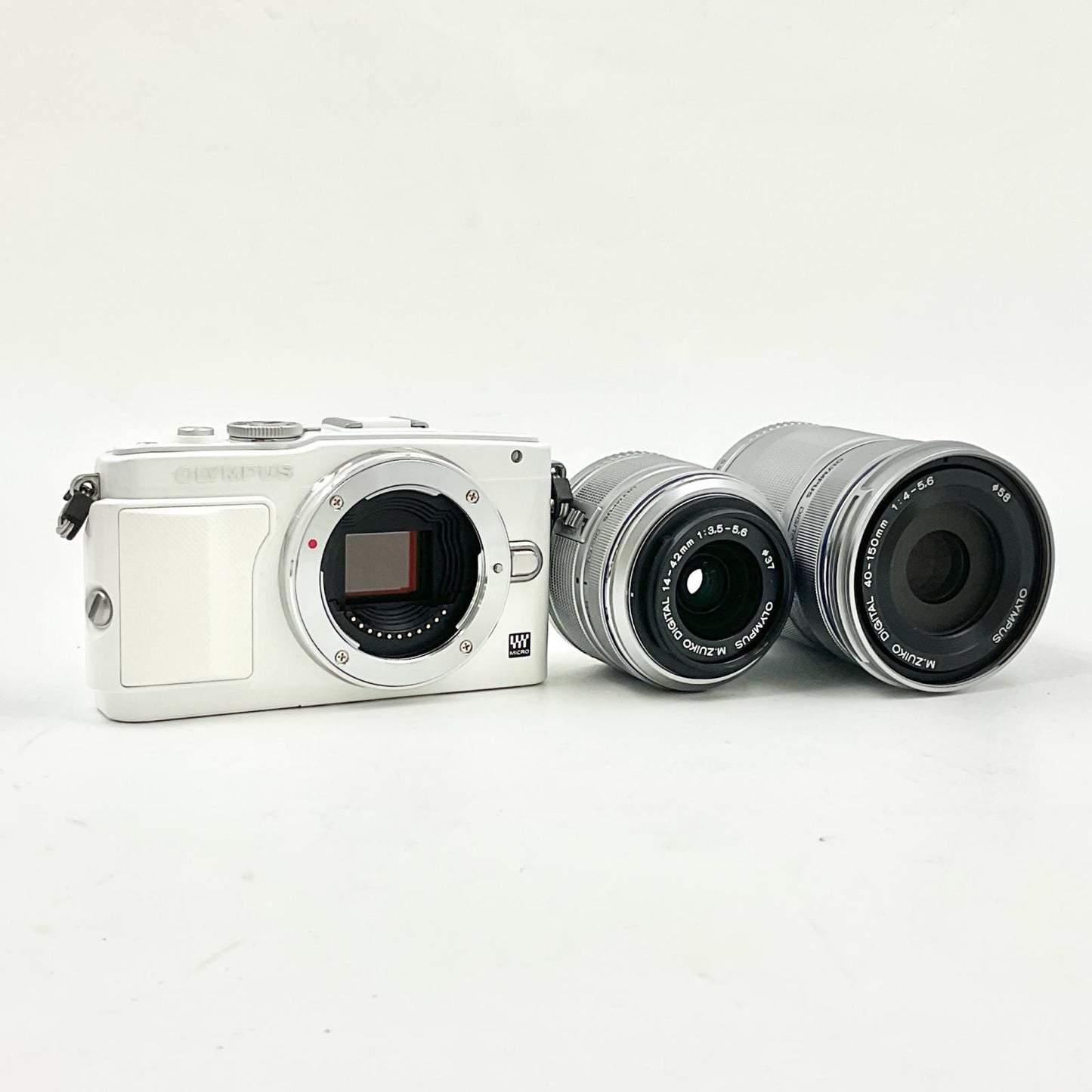 【全額返金保証】【最速発送】OLYMPUS デジタル一眼 PEN Lite E-PL6 ダブルズームキット [ホワイト] 美品 動作確認済