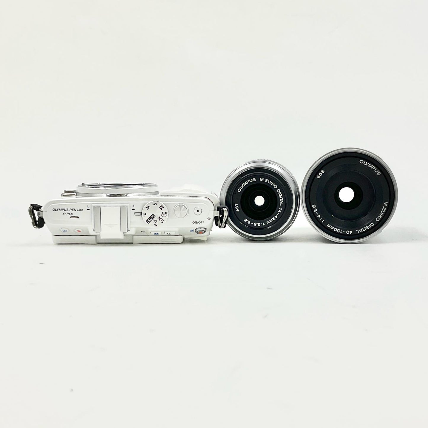 【全額返金保証】【最速発送】OLYMPUS デジタル一眼 PEN Lite E-PL6 ダブルズームキット [ホワイト] 美品 動作確認済