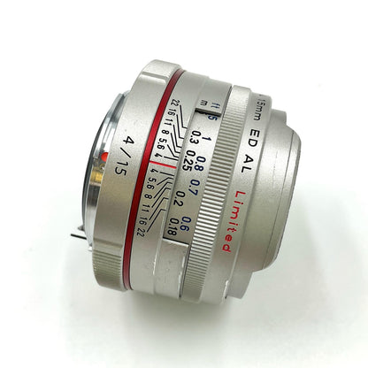 【全額返金保証】【最速発送】PENTAX HD PENTAX-DA 15mmF4ED AL Limited [シルバー] 動作確認済