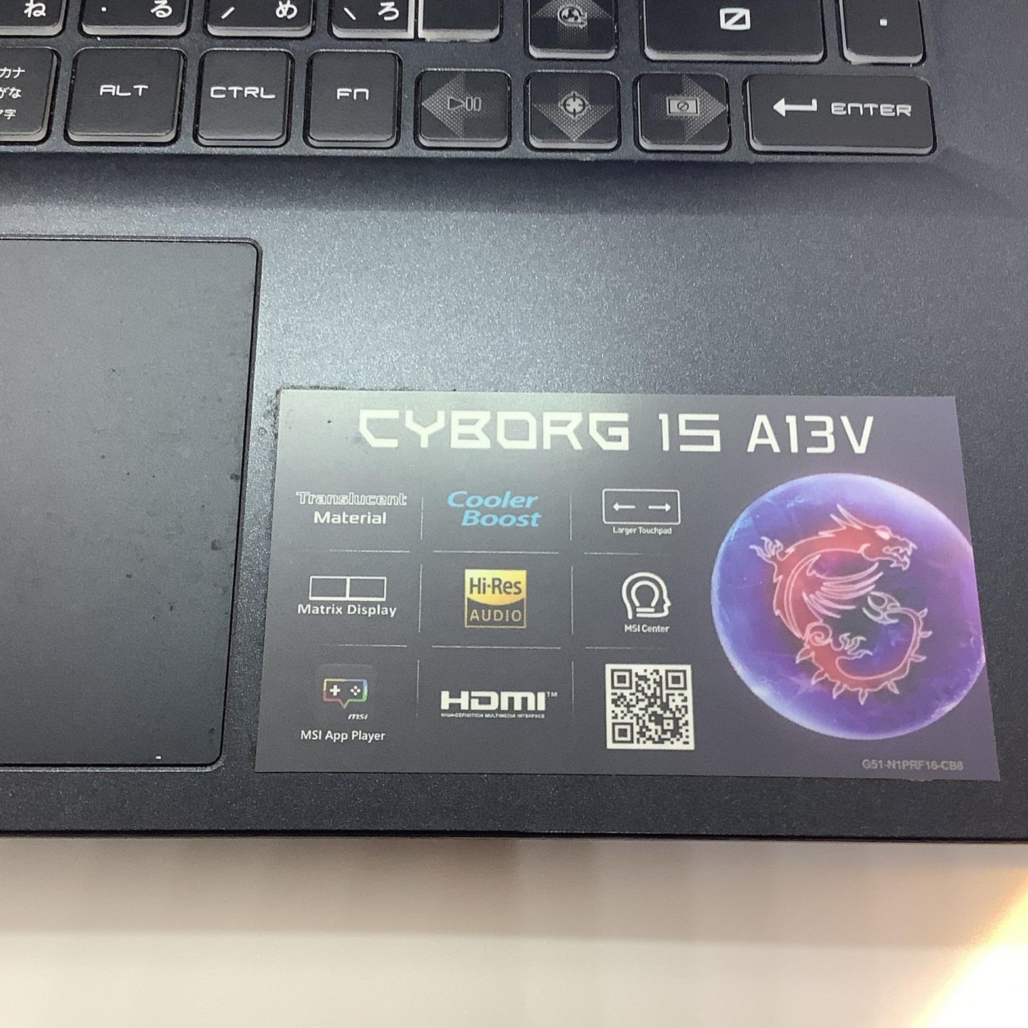 【全額返金保証】【最速発送】MSI Cyborg 15 A13VFK i7-13620H 16GB M.2 SSD 512GB RTX4060 Laptop 97% 美品 動作確認済