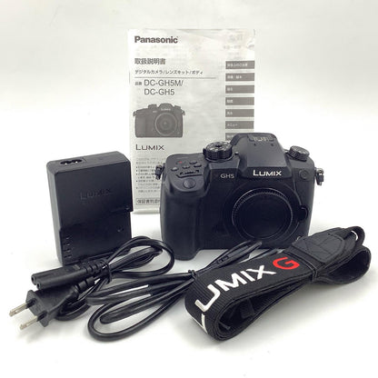 【全額返金保証】【最速発送】Panasonic デジタル一眼 LUMIX DC-GH5 ボディ ブラック 美品 動作確認済