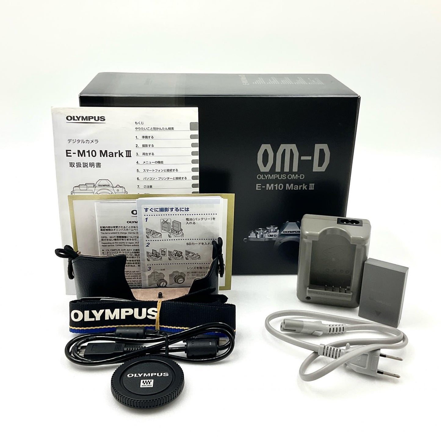 【全額返金保証】【最速発送】OLYMPUS デジタル一眼 E-M10 Mark III ボディ シルバー 動作確認済